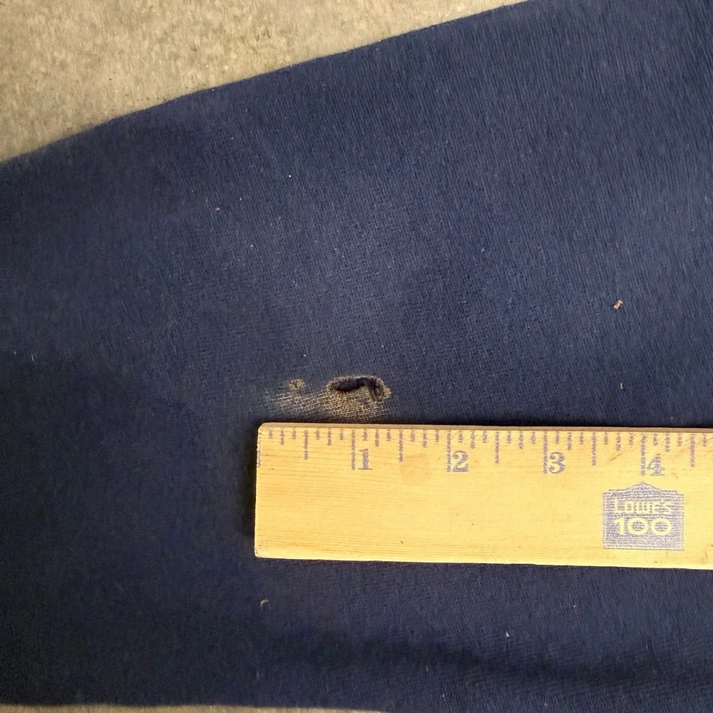 Vintage Jerzees NuBlend Sweatshirt Navy Blue Crewneck Made in USA Large 90s